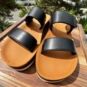 Women's Cobian Vira Rise Sandal Black Size 10 Platform Slides Basically New!🙌🏻